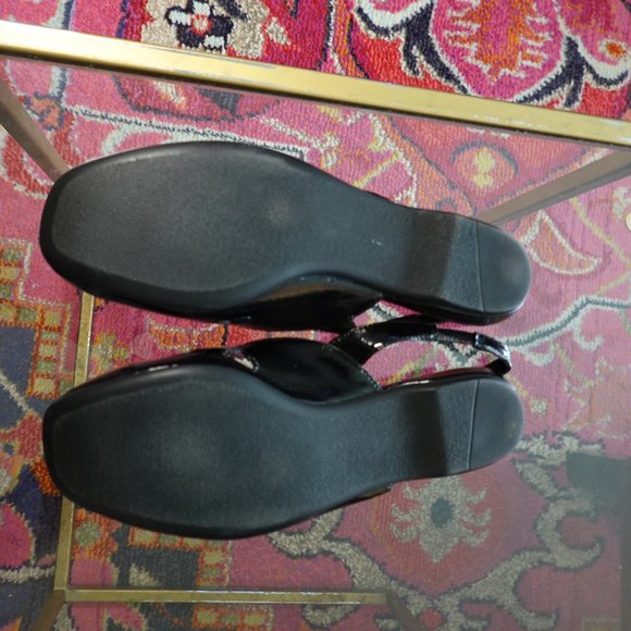 Perlina Black Patent Slingback Flats Size 8.5M (New/Never Worn) - Picture 12 of 16